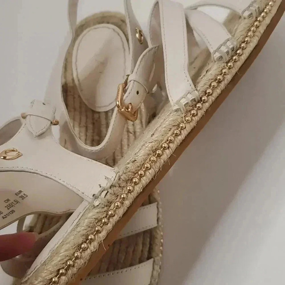 Coach Carissa Espadrille Size 9 Chalk Color - Picture 8 of 8